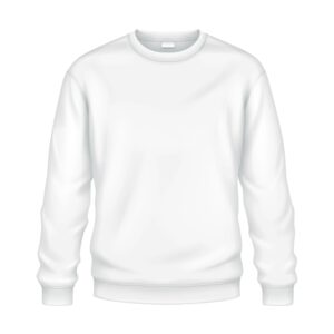 Soft sweatshirt of white color mockup vector illustration